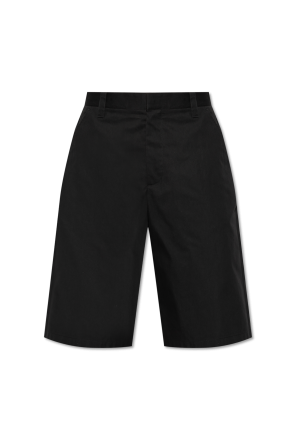 【関税&送料込】Jil Sander Ivory Cotton Bermuda Shorts Jil Sander Porcelain Cotton Shorts In Beige | ModeSens